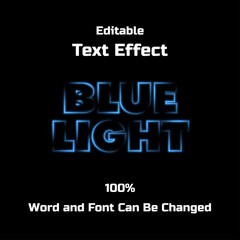 blue light text style effect