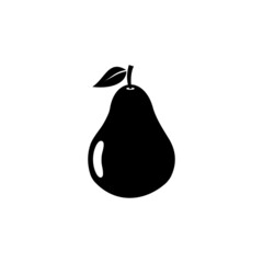 The Best Pear Silhouette Image Vector For Fruit Design