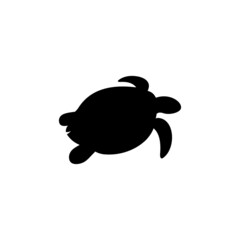 Turtle Silhouette Image With White Background Is Very Suitable for website design needs and applications related to turtles. Such as turtle food products, turtle houses and others related to turtles.