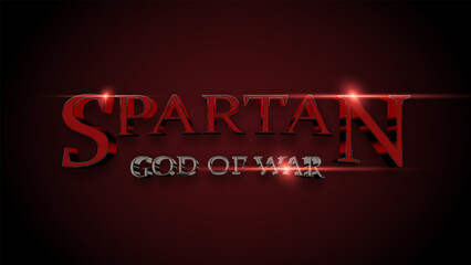 spartan god of war editable text effect