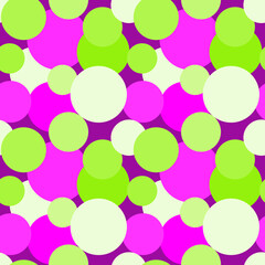 Abstract seamless pattern with colorful circles. Geometric vector illustration.