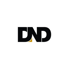 DND letter monogram logo design vector