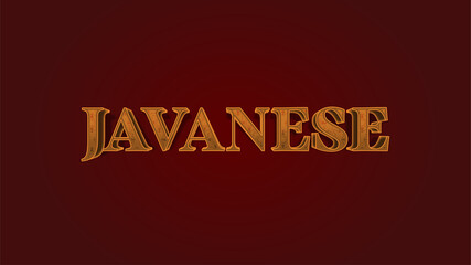 the javanese text effect