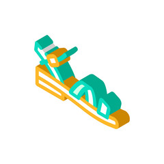 sandals footwear isometric icon vector. sandals footwear sign. isolated symbol illustration