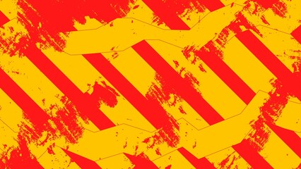 Abstract Bright Red Yellow Stripes Grunge Texture Background