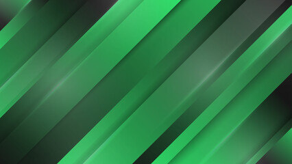 Modern Futuristic Glowing Dynamic Stripes Gradient Dark Green Background