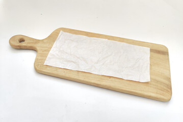 Cutting board Isolated on white background,Selective focus