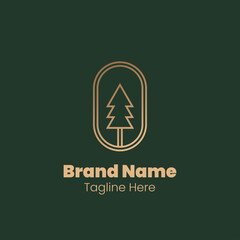 Monoline fir logo design