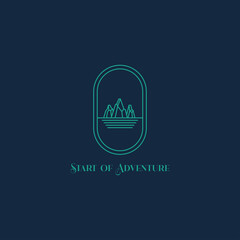Obraz premium Monoline nature logo design