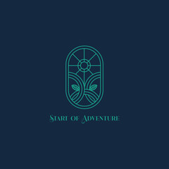 Monoline nature logo design
