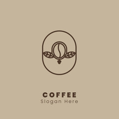 Monoline coffee logo design
