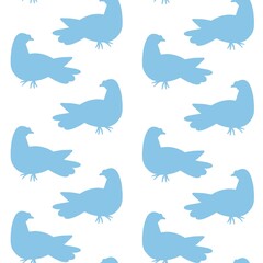 Cute seamless pattern with flying birds in the sky. Animal print design for baby fabrics. Repeating background with birds