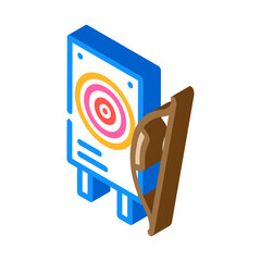 archery sport isometric icon vector. archery sport sign. isolated symbol illustration