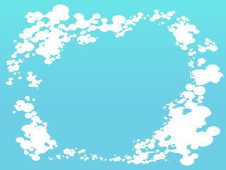 Fototapeta na wymiar Vector illustration of air bubbles in blue water.