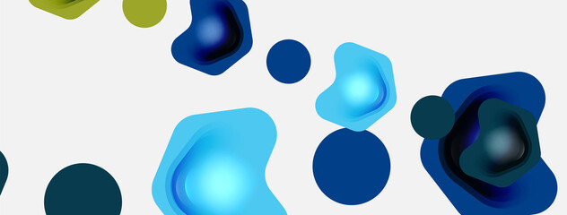 Color arrow shapes on white backdrop. Minimal geometric abstract background. Vector illustration for wallpaper banner background or landing page