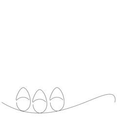 Easter egg line drawing vector illustration