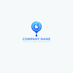 Eye symbol on a white background. Abstract vector logo design template.
