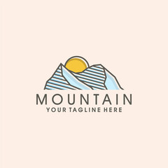 mountain logo design template vector