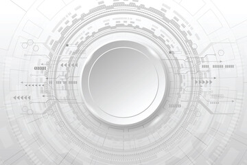 Grey white Abstract technology background,Hi tech digital connect, communication, high technology concept, science, technology background