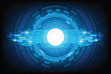 Technology abstract future circle background. digital business vector illustration
