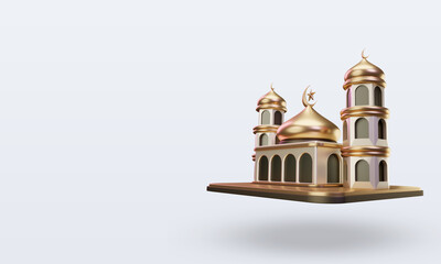 3d ramadan Mosque icon rendering right view