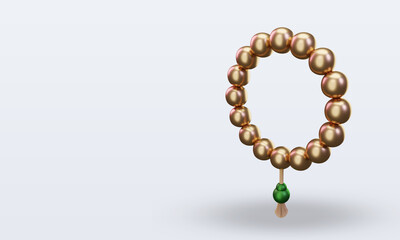 3d ramadan Tasbih icon rendering right view