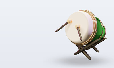 3d ramadan Bedug icon rendering right view