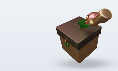 3d ramadan Zakat icon rendering right view