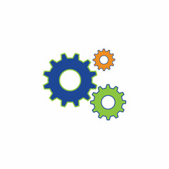 Gear logo icon design vector background template