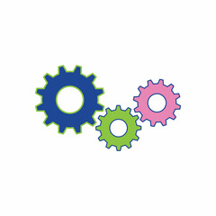 Gear logo icon design vector background template