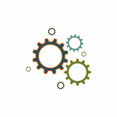 Gear logo icon design vector background template