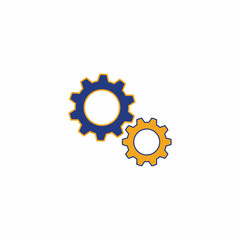 Gear logo icon design vector background template