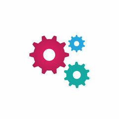 Gear logo icon design vector background template