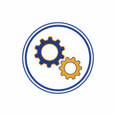 Gear logo icon design vector background template