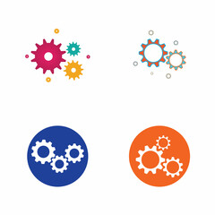 Gear logo icon design vector background template