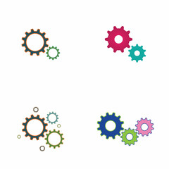 Gear logo icon design vector background template