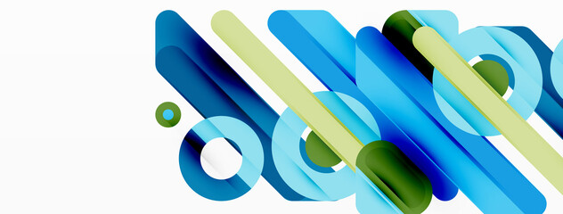 Lines geometric background. Stripes and rings composition business template for wallpaper, banner, background or landing