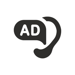 Viral ads icon on white background