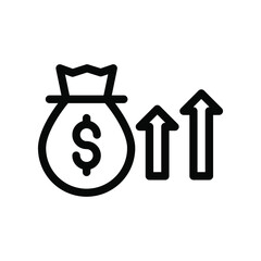 funds line icon illustration vector graphic