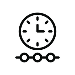 timeline line icon illustration vector graphic