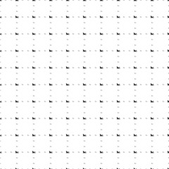 Square seamless background pattern from geometric shapes are different sizes and opacity. The pattern is evenly filled with small black sleigh symbols. Vector illustration on white background