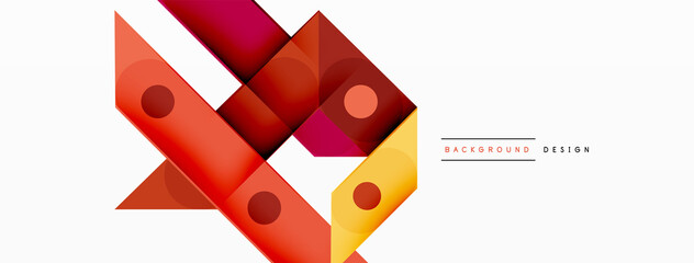 Fototapeta premium Color overlapping stripes background. Colorful lines composition for wallpaper, banner, background or landing