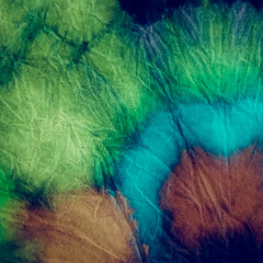 Rainbow Tie Dyeing. Bleached Textile. Watercolor