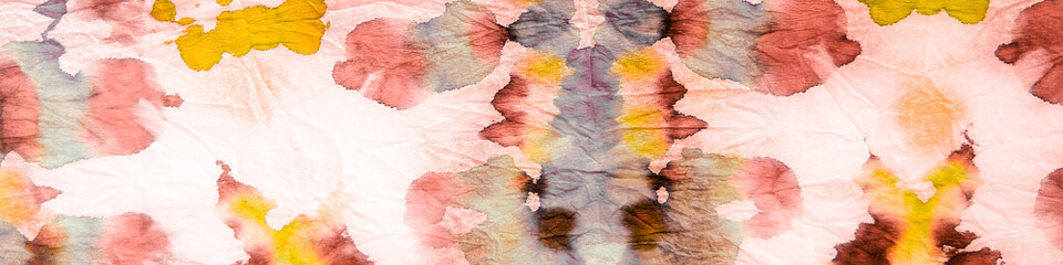Colourful Tye Dye Print. Pastel Surface Patina.
