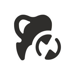 Dental recheck icon on white background