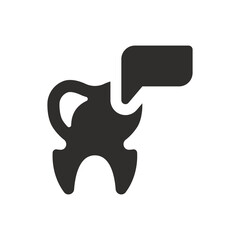 Dental feedback icon on white background