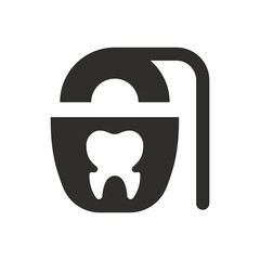Dental floss icon on white background