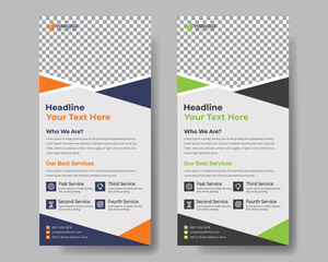 Corporate Professional Business DL Flyer Rack Card Template Design Layout for Office Event Company Multipurpose Use