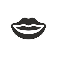 Mouth icon on white background