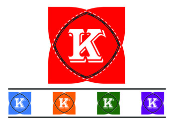 K letter new logo and icon design template